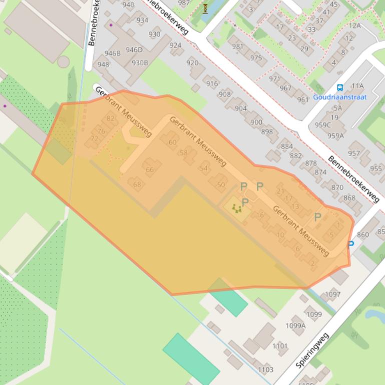 Kaart van postcodegebied 2136NE.