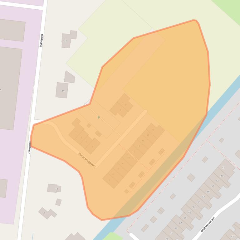 Kaart van postcodegebied 2136NS.