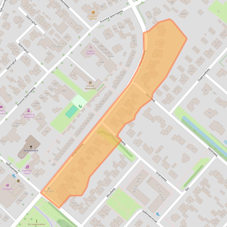 Kaart van postcodegebied 2141AA.