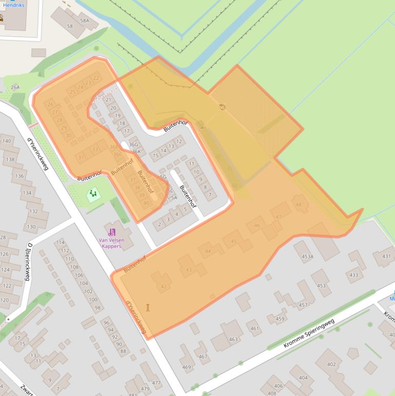 Kaart van postcodegebied 2141AG.