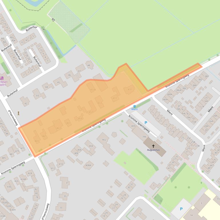 Kaart van postcodegebied 2141AH.