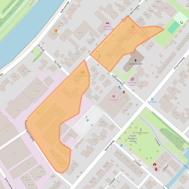 Kaart van postcodegebied 2141AP.