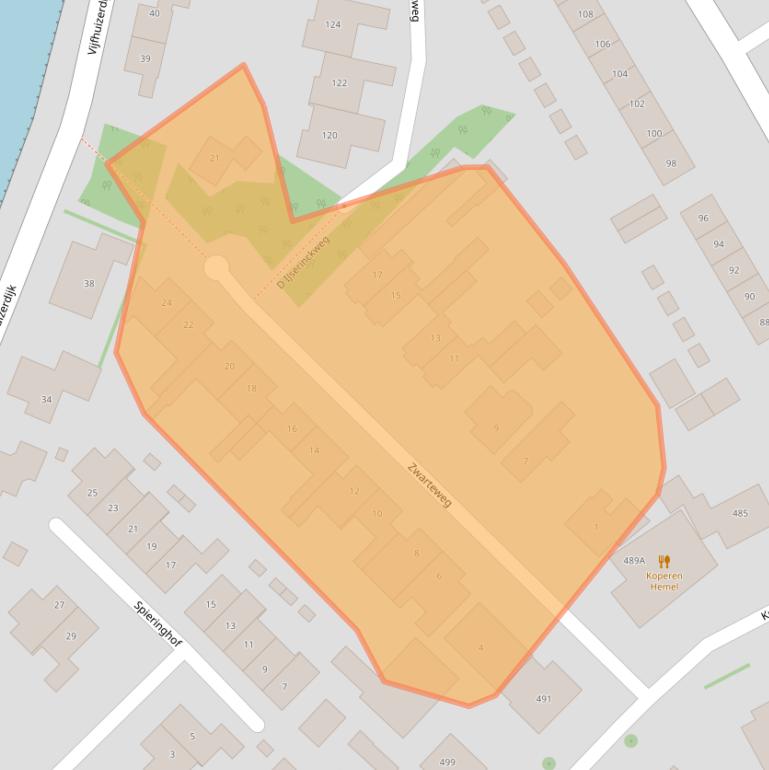 Kaart van postcodegebied 2141AR.