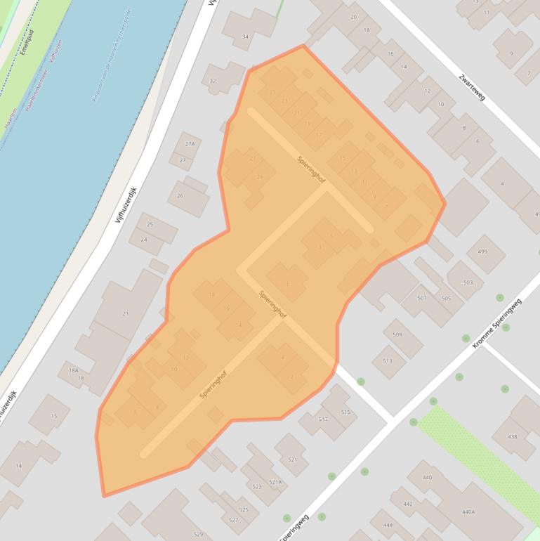 Kaart van postcodegebied 2141AT.