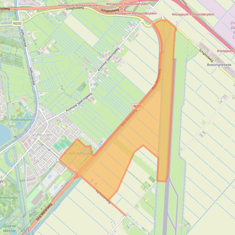 Kaart van postcodegebied 2141CP.