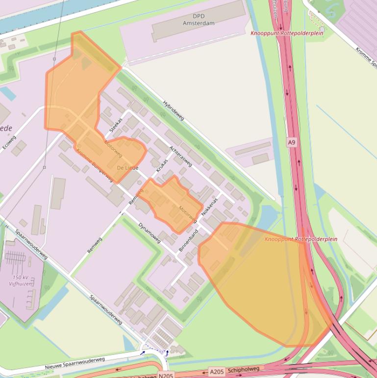 Kaart van postcodegebied 2141DD.