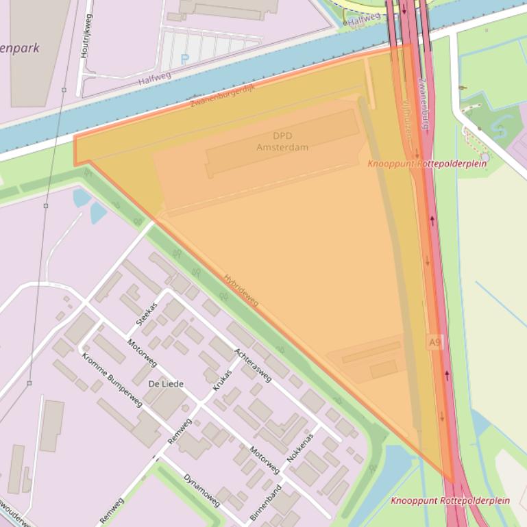 Kaart van postcodegebied 2141DM.