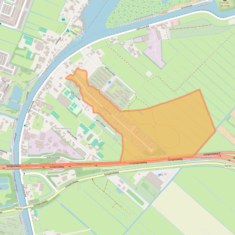 Kaart van postcodegebied 2141DR.