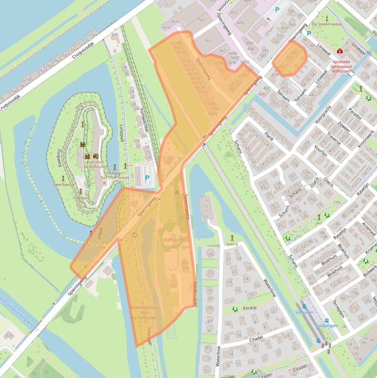 Kaart van postcodegebied 2141EB.