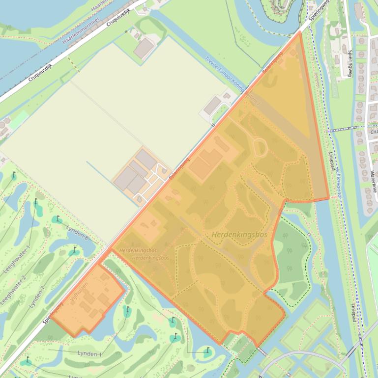 Kaart van postcodegebied 2141EC.