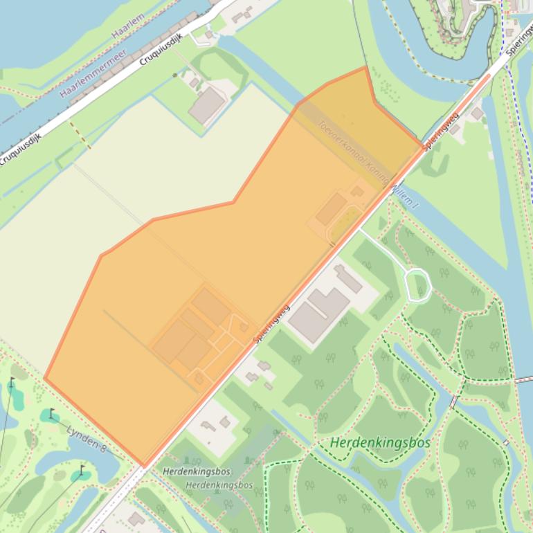 Kaart van postcodegebied 2141ED.