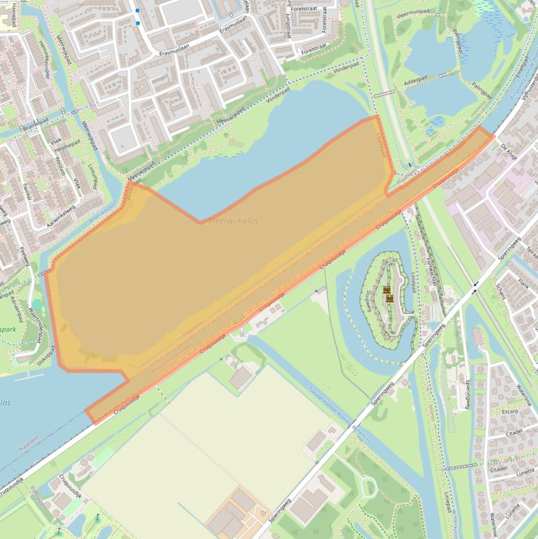 Kaart van postcodegebied 2141EW.