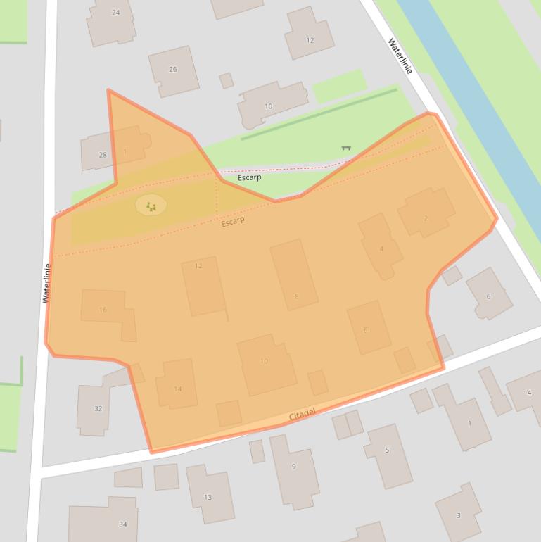 Kaart van postcodegebied 2141MB.