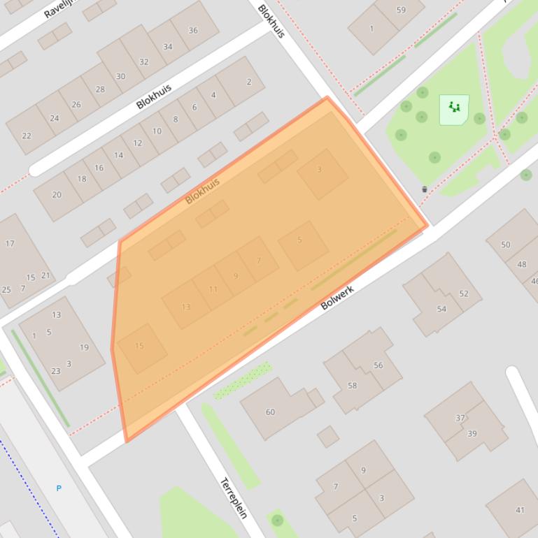 Kaart van postcodegebied 2141MJ.