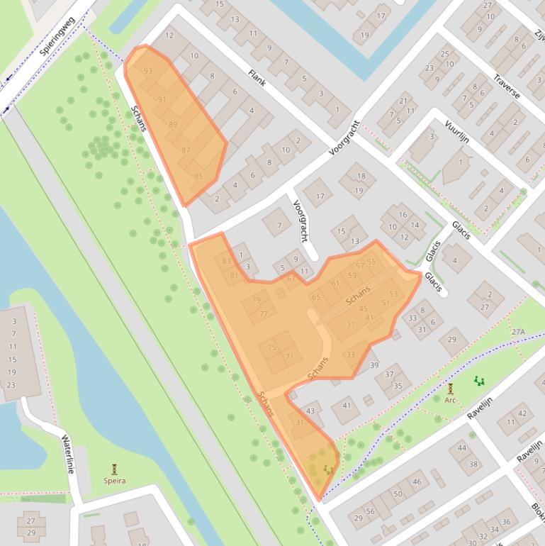 Kaart van postcodegebied 2141MZ.