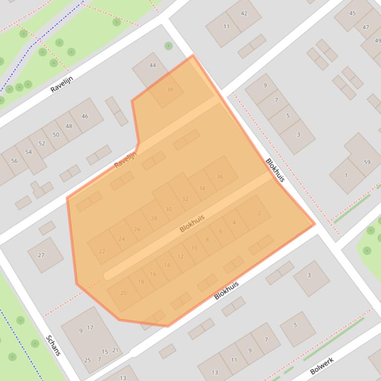 Kaart van postcodegebied 2141NA.