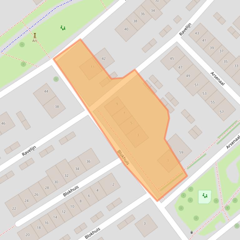 Kaart van postcodegebied 2141NB.