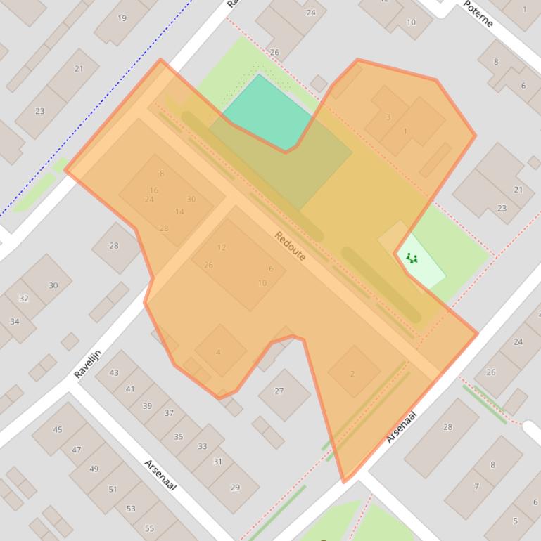 Kaart van postcodegebied 2141NC.