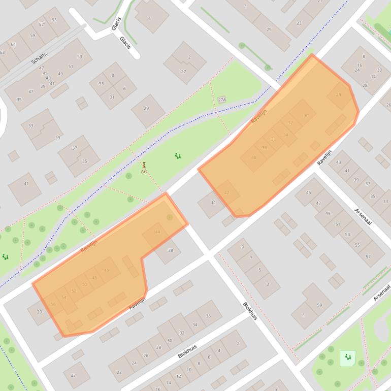 Kaart van postcodegebied 2141NJ.