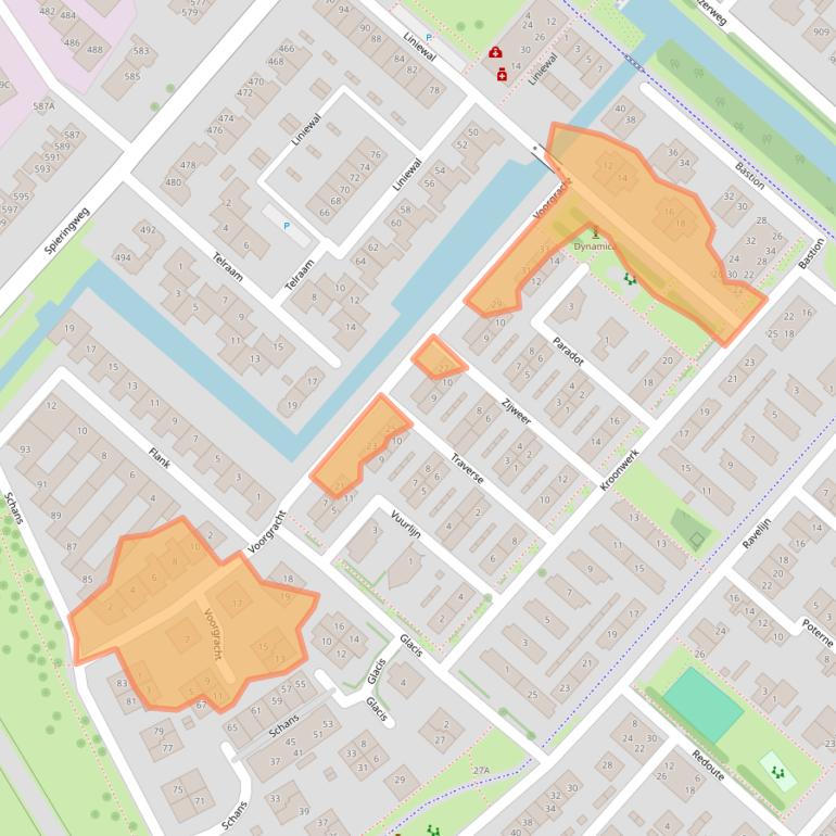 Kaart van postcodegebied 2141NV.