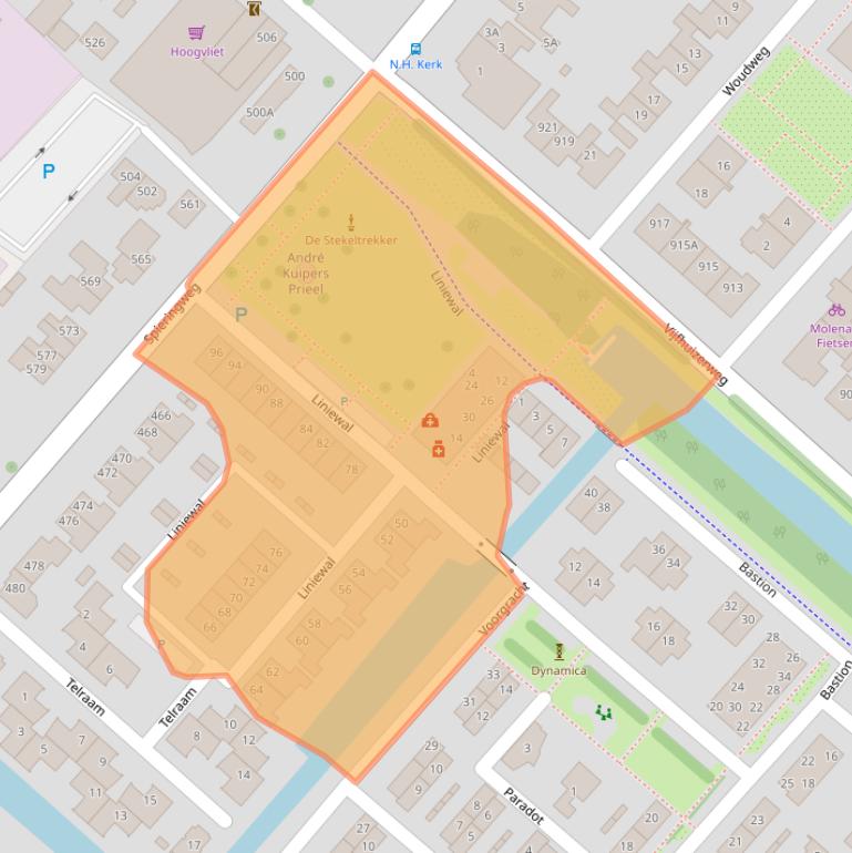 Kaart van postcodegebied 2141PA.