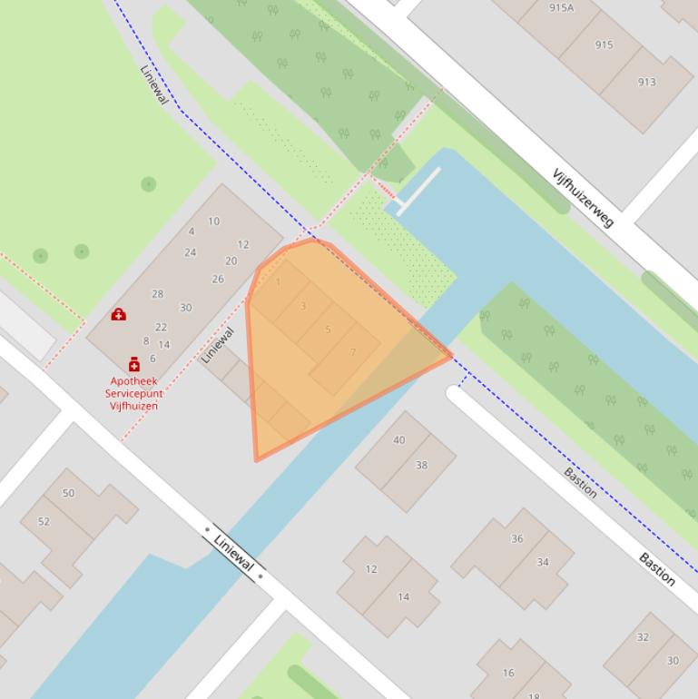 Kaart van postcodegebied 2141PB.