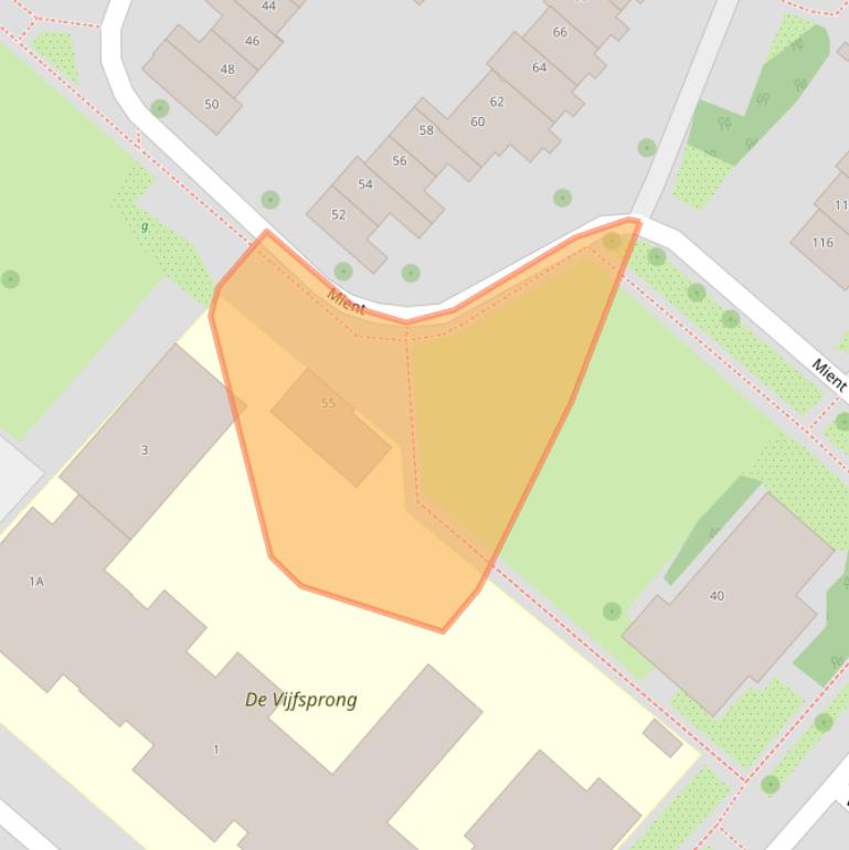 Kaart van postcodegebied 2141TB.