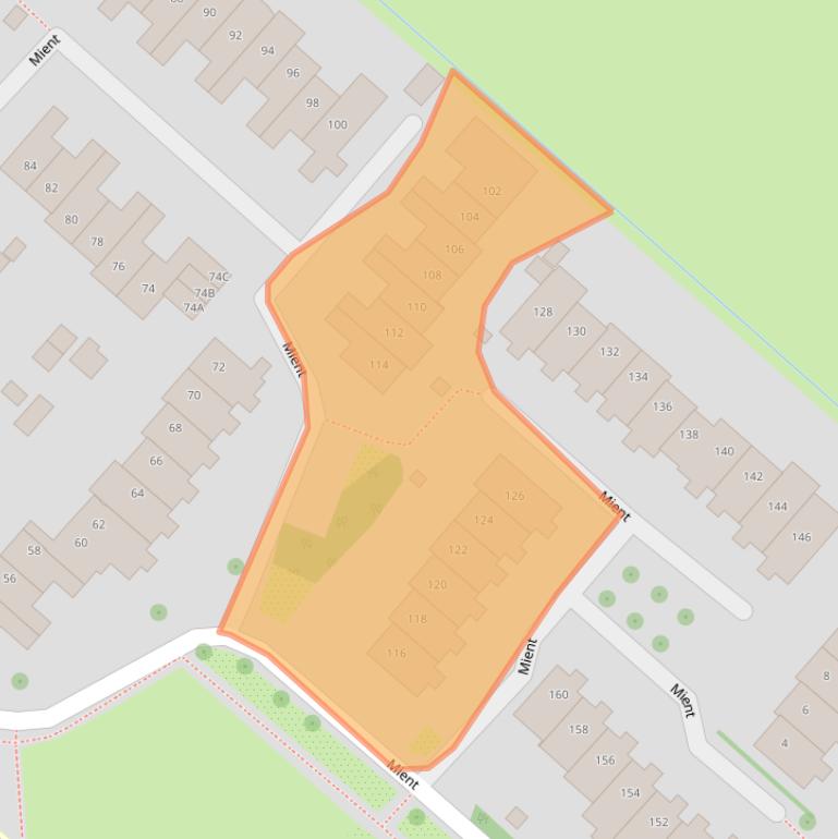 Kaart van postcodegebied 2141TE.