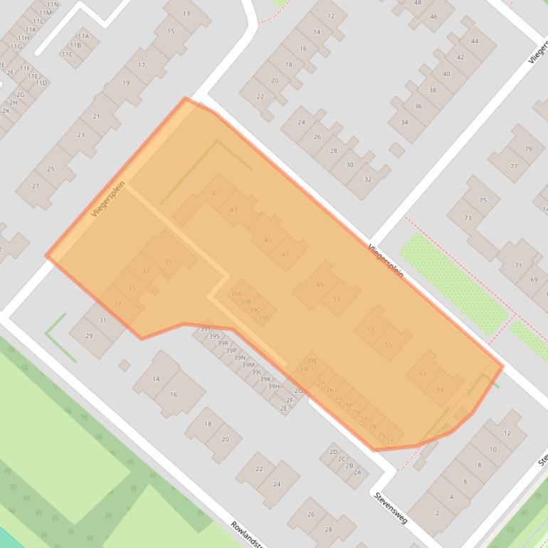 Kaart van postcodegebied 2141VD.