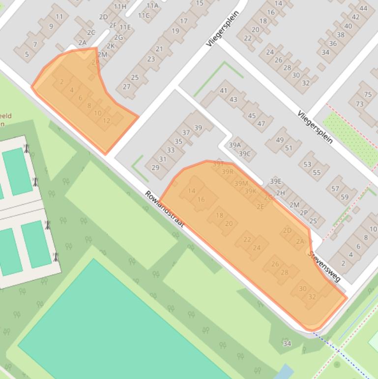 Kaart van postcodegebied 2141VM.