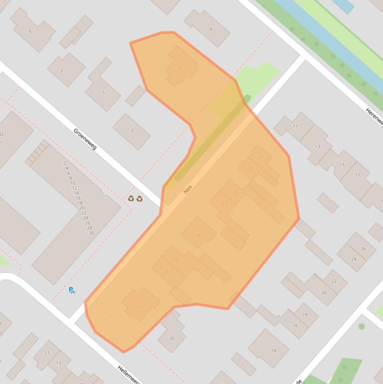 Kaart van postcodegebied 2141XB.