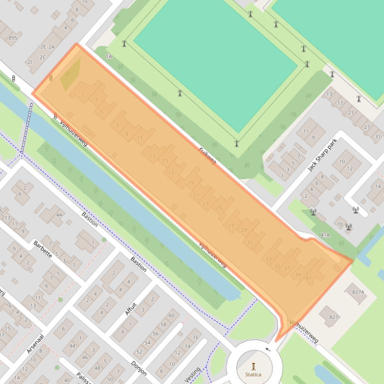 Kaart van postcodegebied 2141XG.