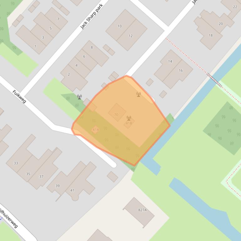 Kaart van postcodegebied 2141XH.