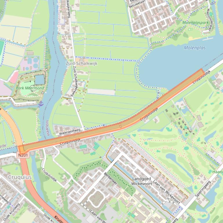 Kaart van postcodegebied 2142AA.