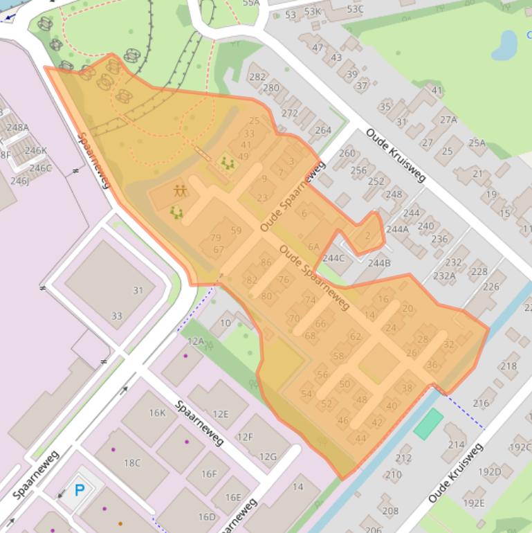 Kaart van postcodegebied 2142EA.