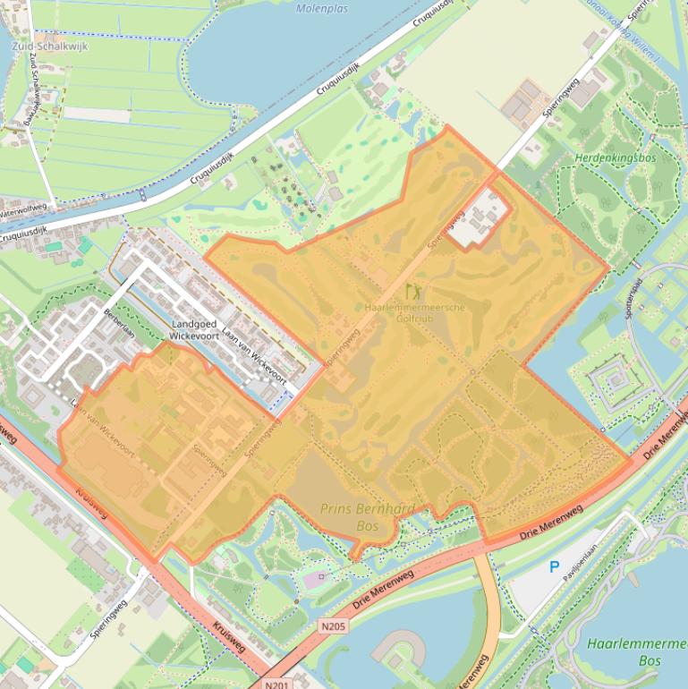 Kaart van postcodegebied 2142ED.