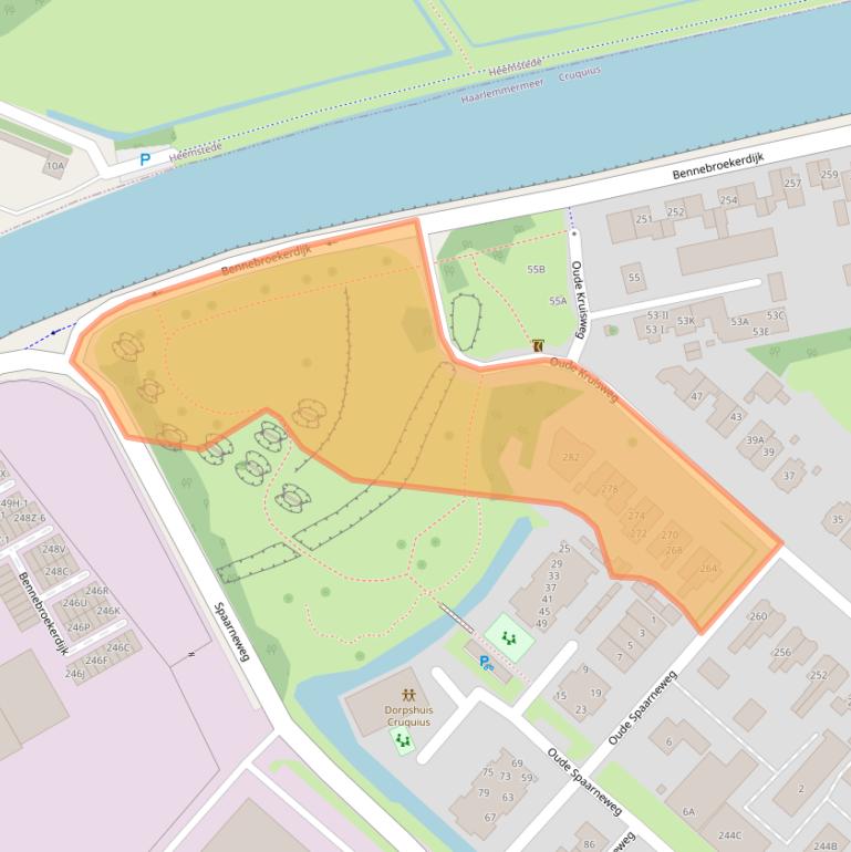 Kaart van postcodegebied 2142EM.