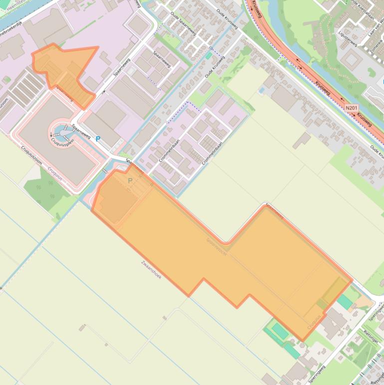 Kaart van postcodegebied 2142EP.