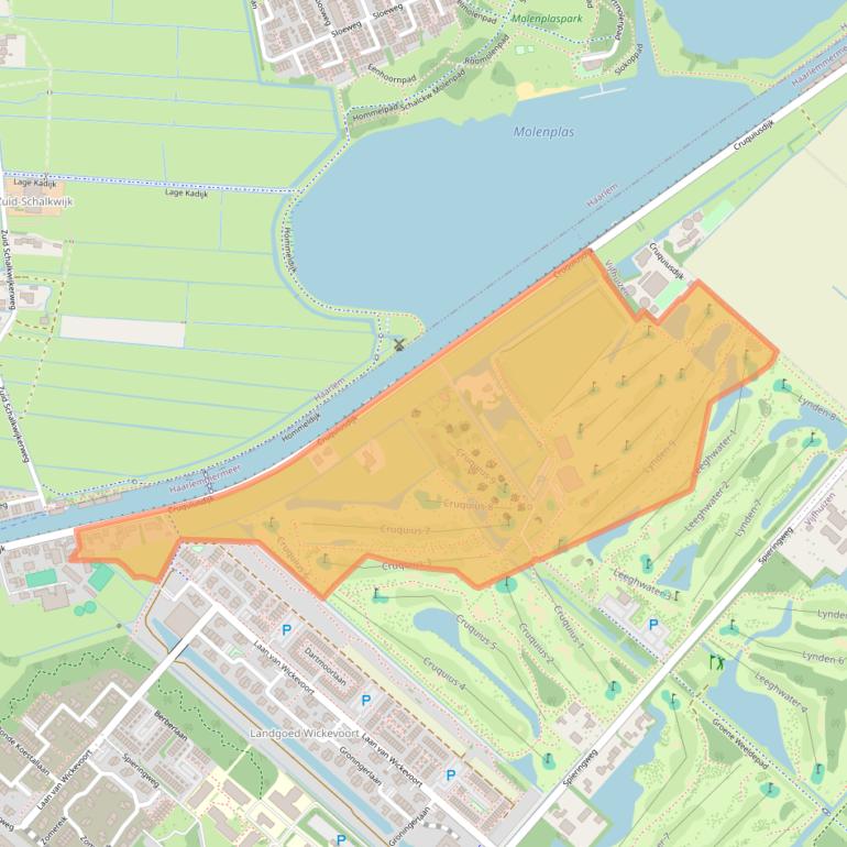 Kaart van postcodegebied 2142ET.