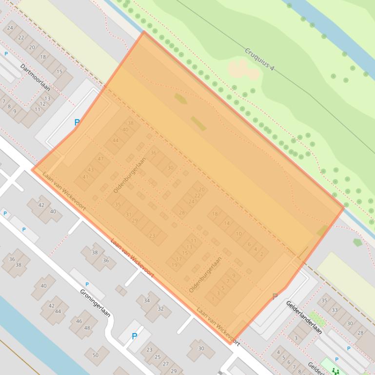 Kaart van postcodegebied 2142GA.