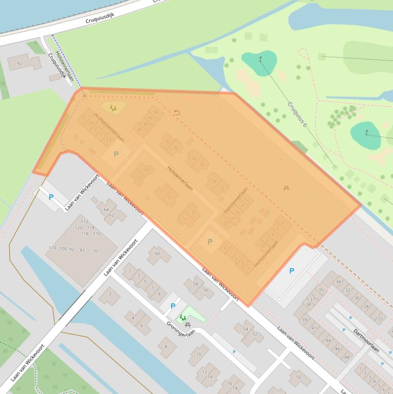 Kaart van postcodegebied 2142GD.