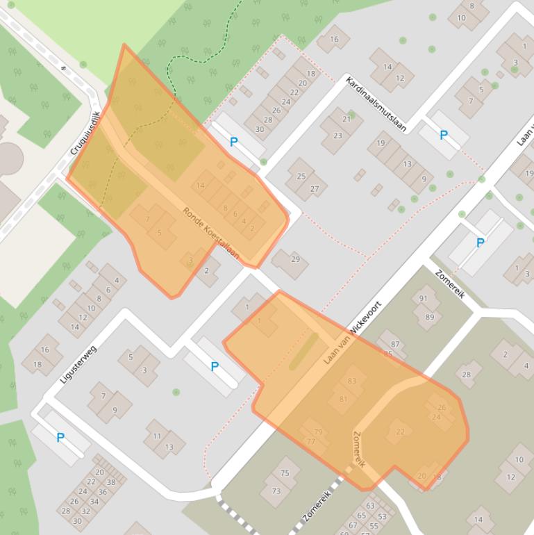Kaart van postcodegebied 2142GK.