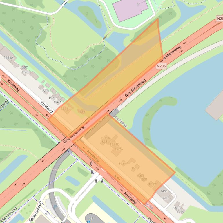 Kaart van postcodegebied 2142LB.