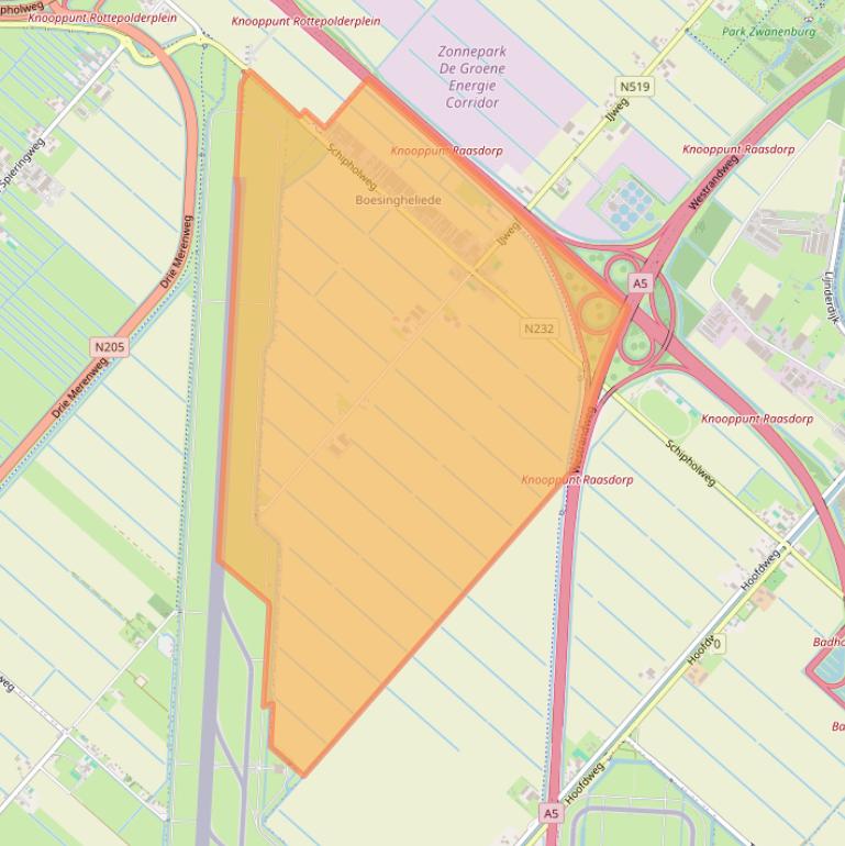 Kaart van postcodegebied 2143.