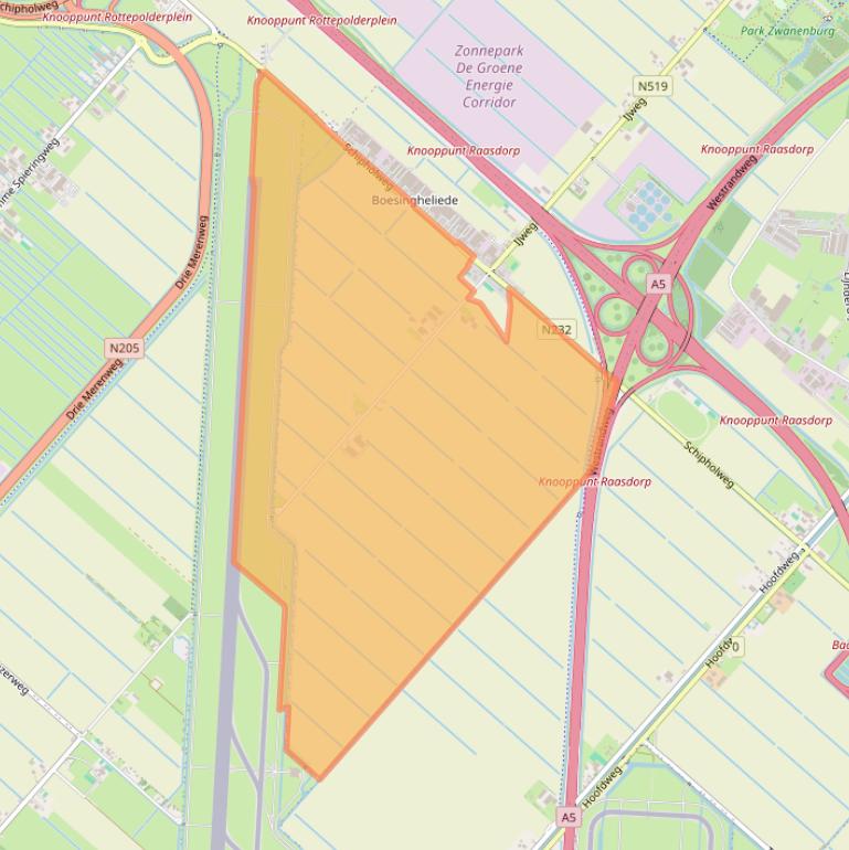 Kaart van postcodegebied 2143CL.