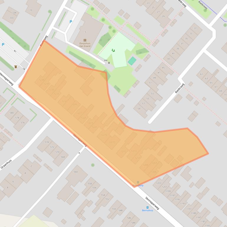 Kaart van postcodegebied 2144KH.