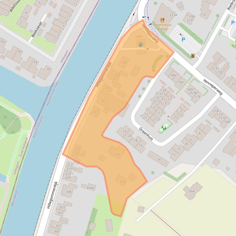 Kaart van postcodegebied 2144KR.