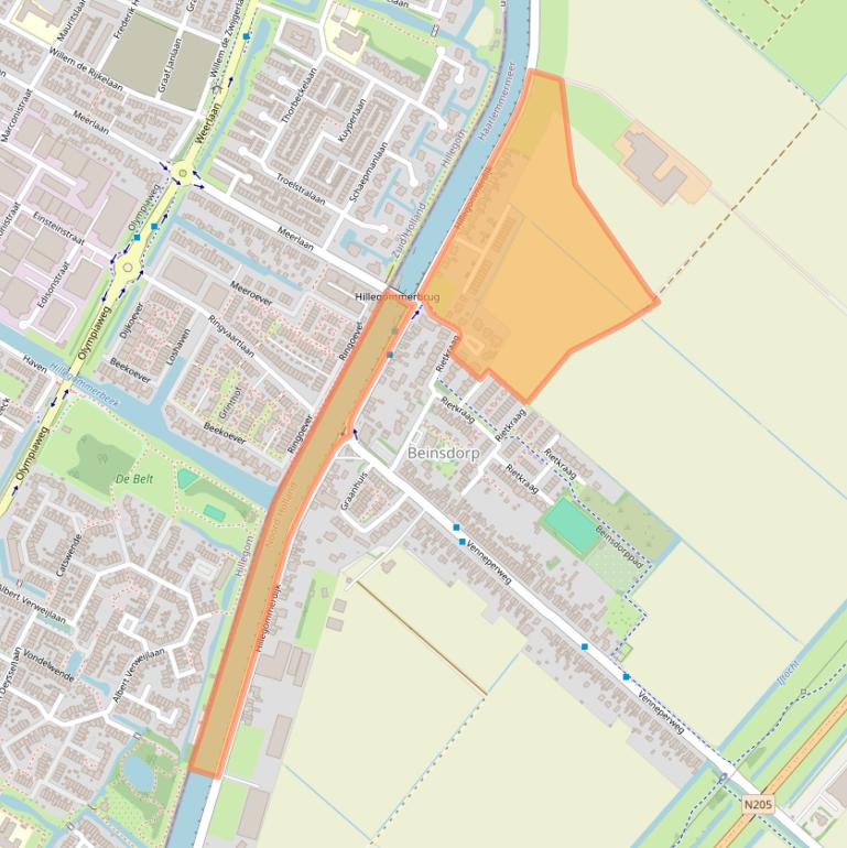 Kaart van postcodegebied 2144KT.