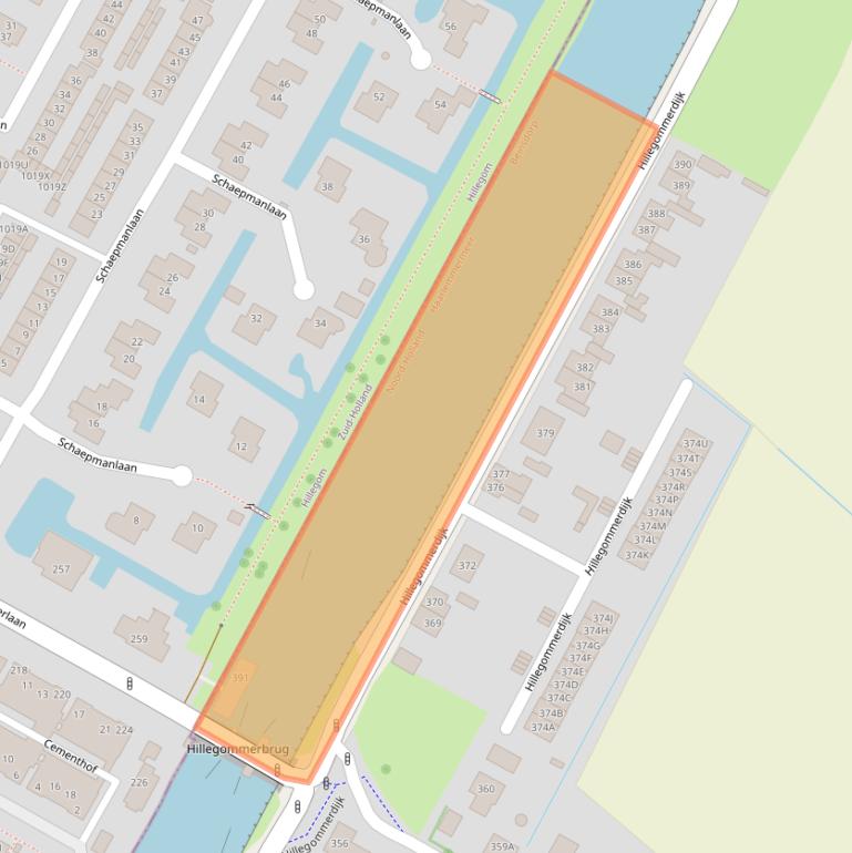 Kaart van postcodegebied 2144KZ.