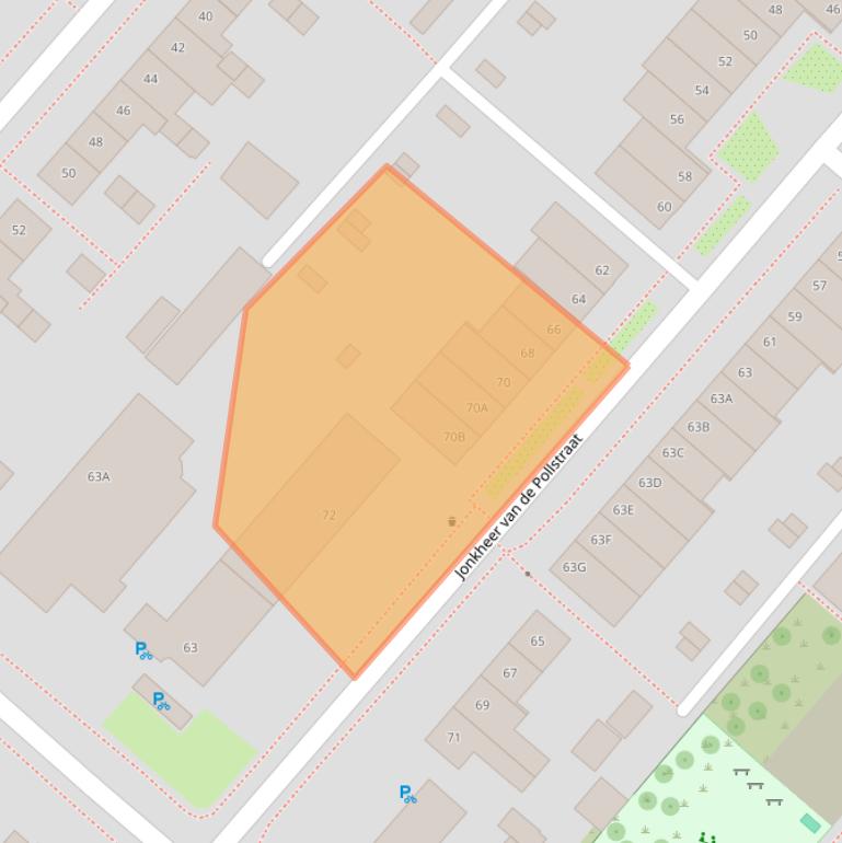 Kaart van postcodegebied 2151AH.